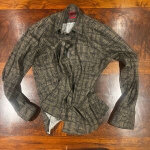 HUGO green and black kakhi Dress Shirt ultra cool!
